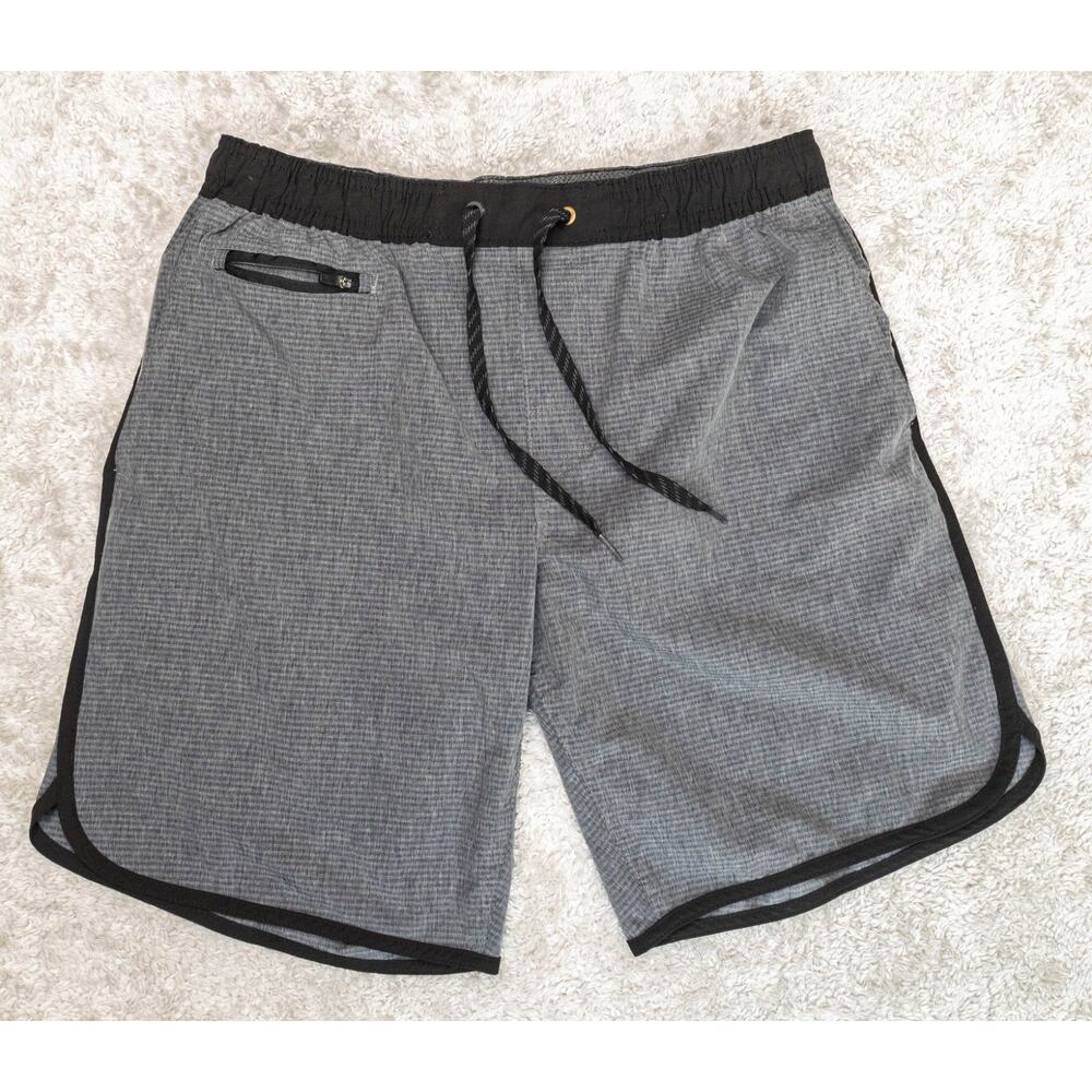 Burnside 360 Gray Marled Print Active Shorts Mens Size M